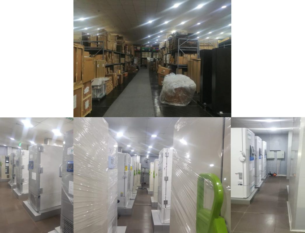 Fig. 2: UCC Freezers and Dry Warehouse Spaces with Racks